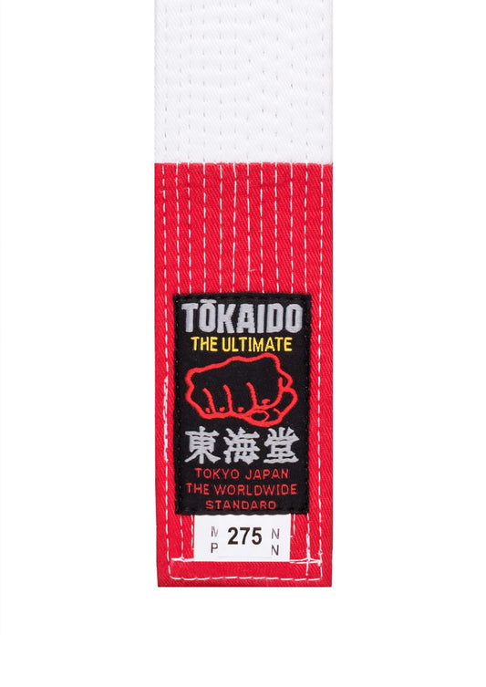 Gürtel TOKAIDO, Baumwolle, rot / weiß