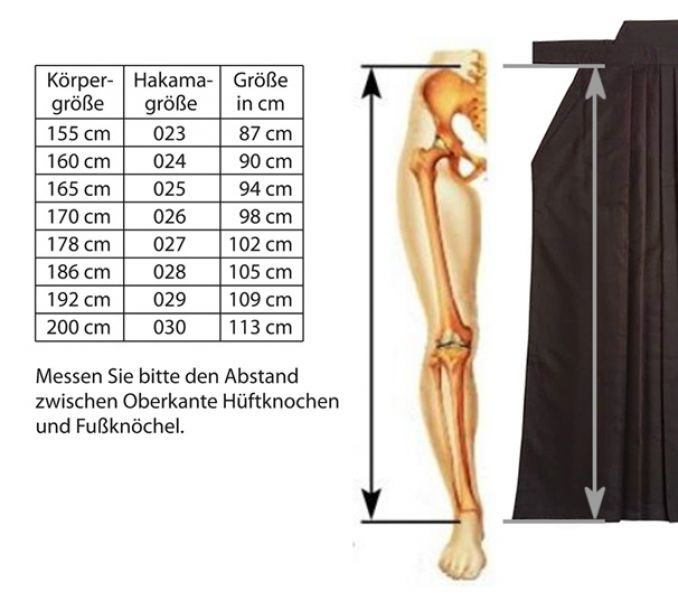 Hakama Miyabi schwarz, weit