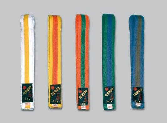 Budo-Gürtel mit farbigem Streifen