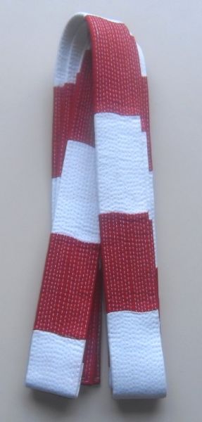 Budo-Gürtel rot/weiß
